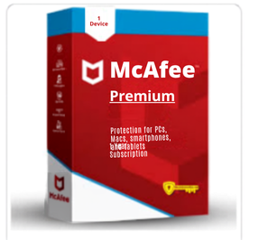 McAfee+ Premium — McAfee antivirus plan box art